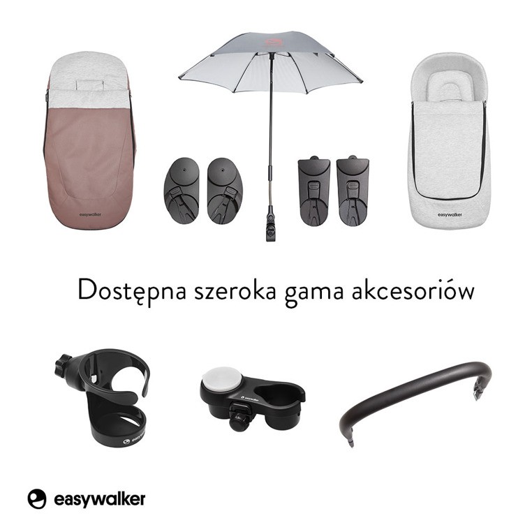 Easywalker, Charley Wózek głęboko-spacerowy Desert Pink (zawiera stelaż i siedzisko z budką)