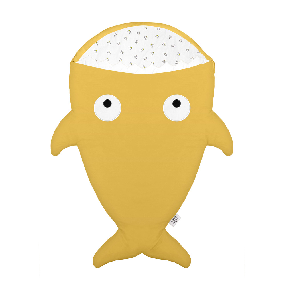 Baby Bites Śpiworek Zimowy Shark 1-18m Mustard Yellow