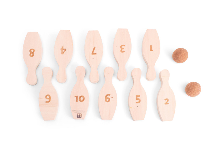 BS Toys Drewniane Kręgle z Cyferkami 3+ lat