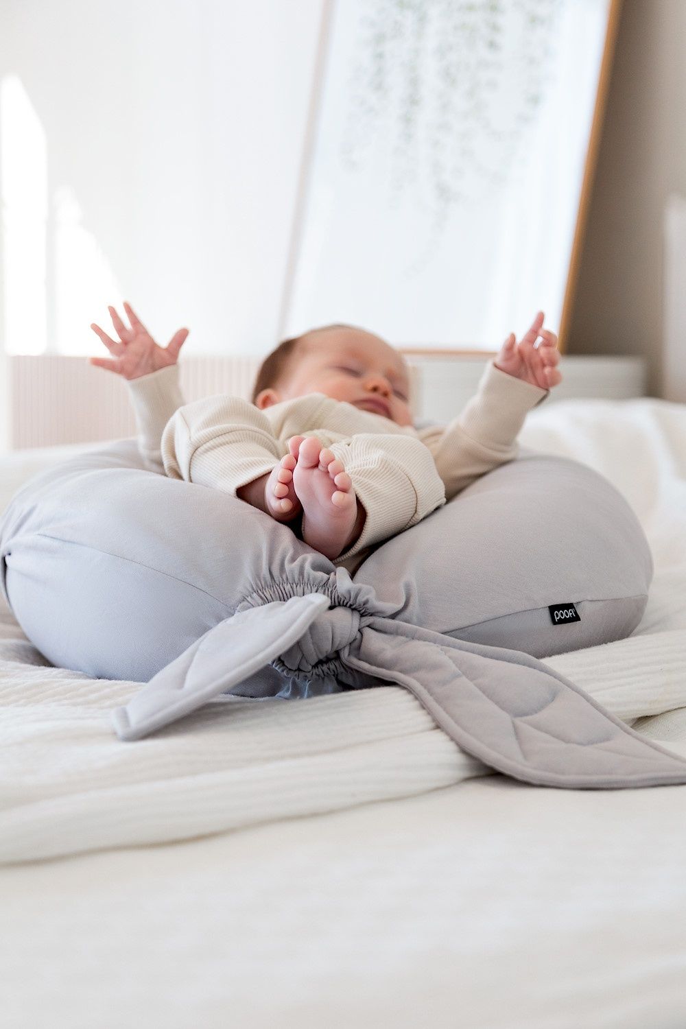 Poofi Poduszka ciążowa Nest Jasny Szary 4w1 0+