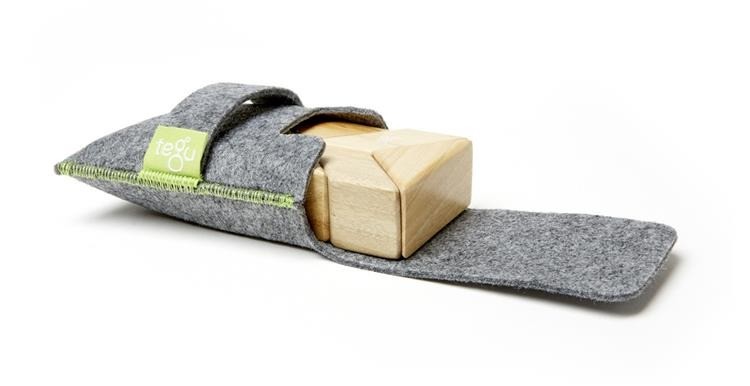 Tegu Klocki Magnetyczne POCKET POUCH PRISM 6szt Natural 1+