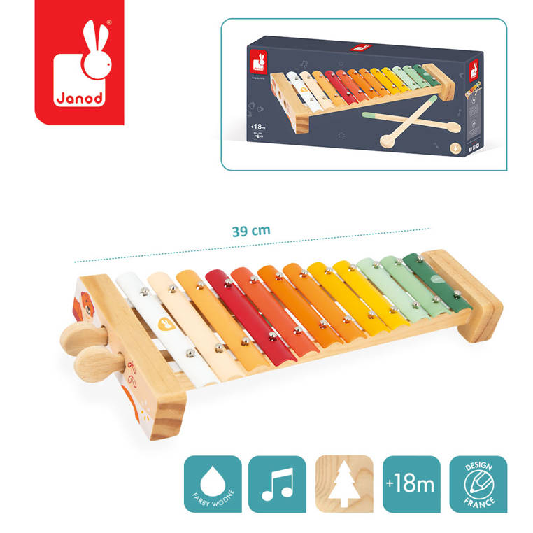 Janod Cymbałki Sunshine Metalowe 12 Tonów 18m+