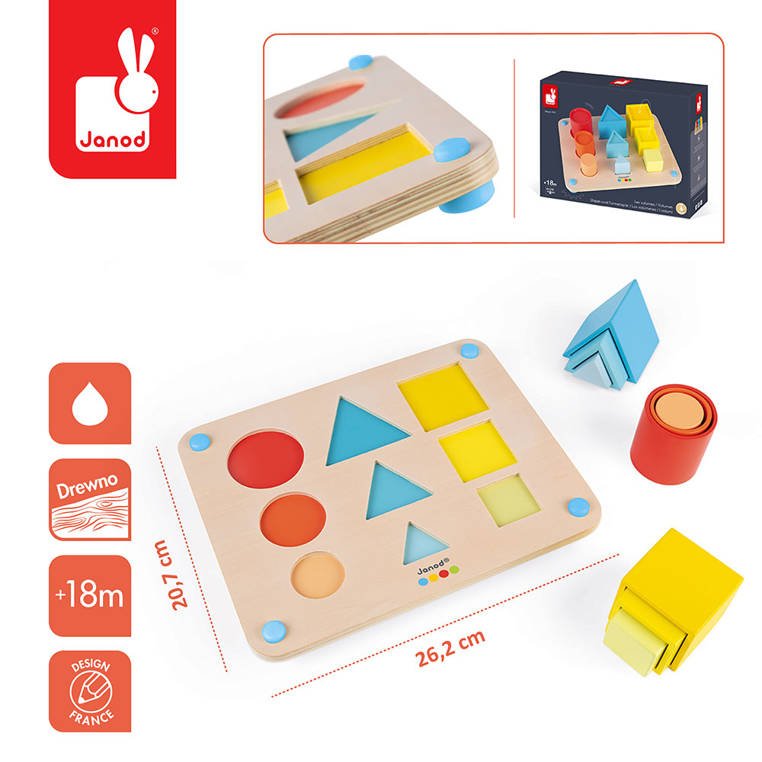 Janod Układanka Objętości Essentiel 18m+
