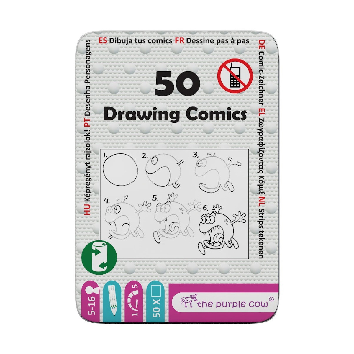 The Purple Cow Podróżne łamigłówki 50 Rysowanie komiksów 6+