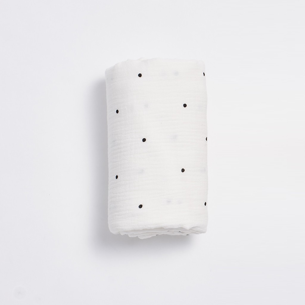 Bimbla Otulacz Muślinowy w Kropki 0-6m