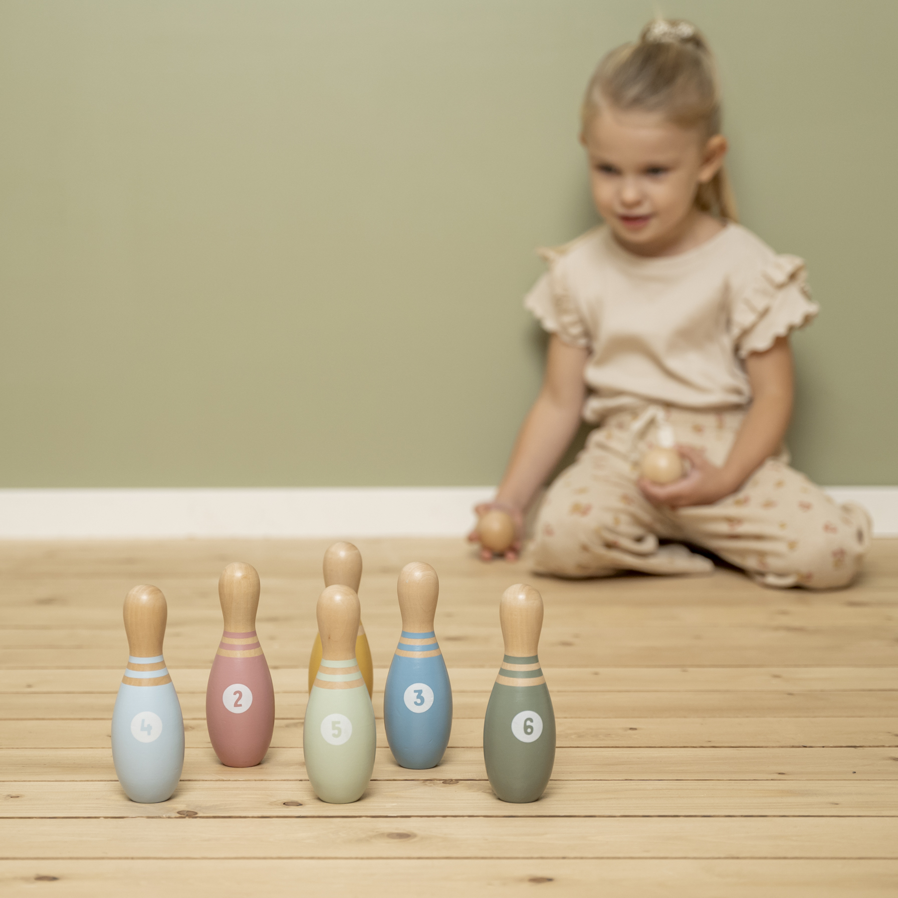 Little Dutch Kręgle dla dzieci Drewniane 6+m