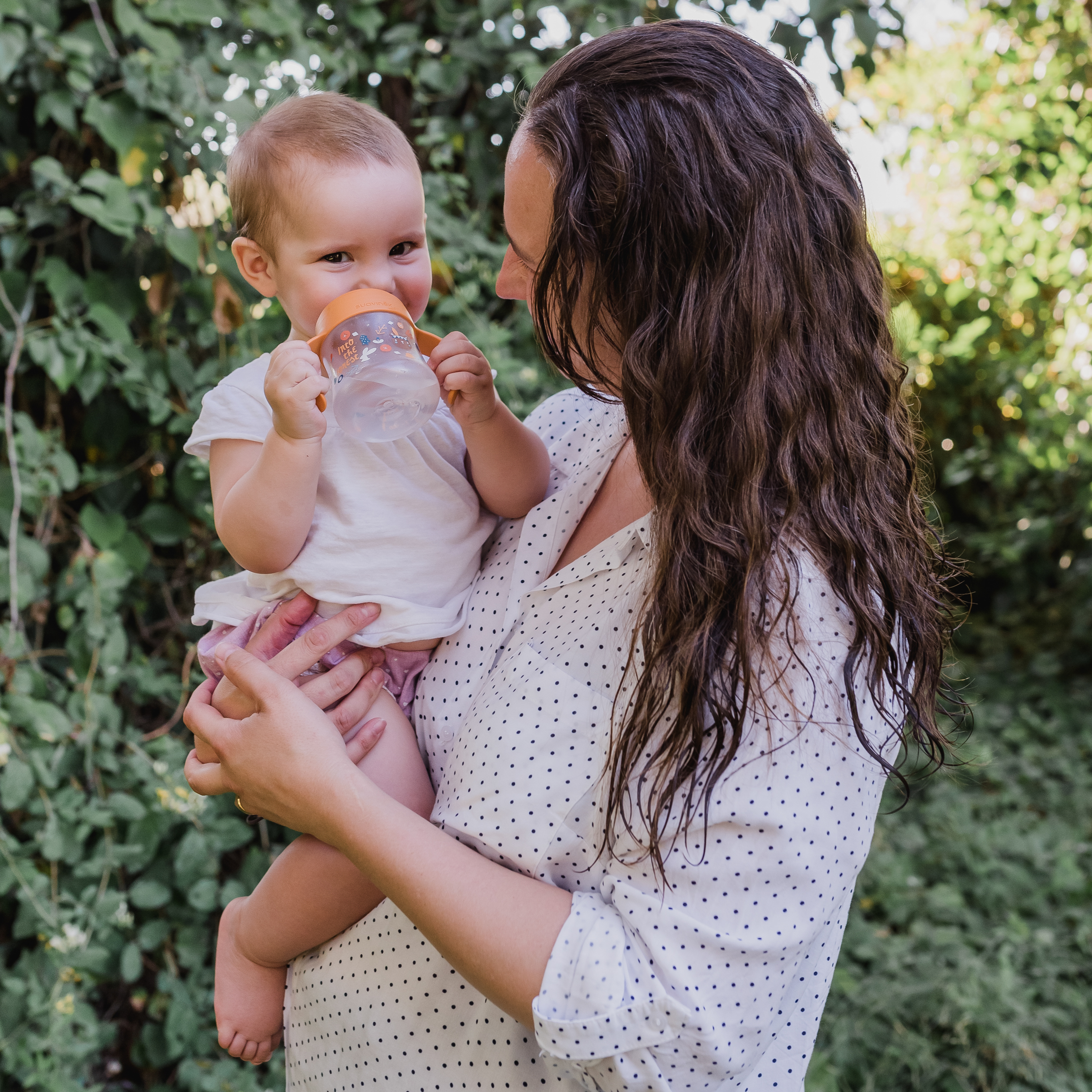 Suavinex Pierwszy kubek Forest 150ml - różowy 6m+