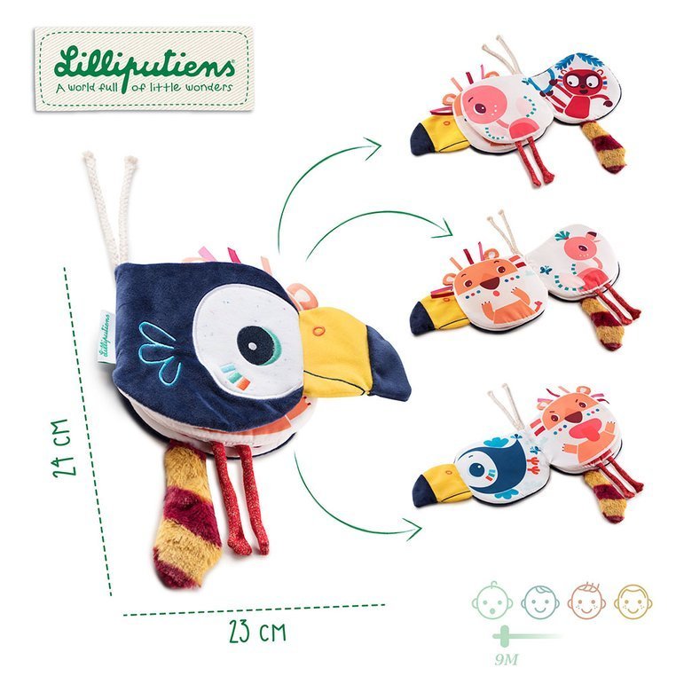 Lilliputiens Książeczka Aktywizująca Tukan Pablo 9m+