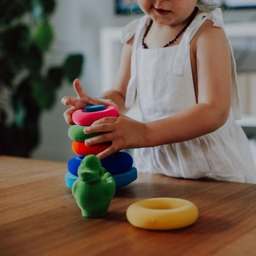 Rubbabu Piramida Sensoryczna z Piłką 1+