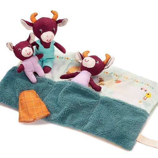 Lilliputiens Krówka Rosalie Przytulanki z Matą 2+ | Fabryka Wafelków