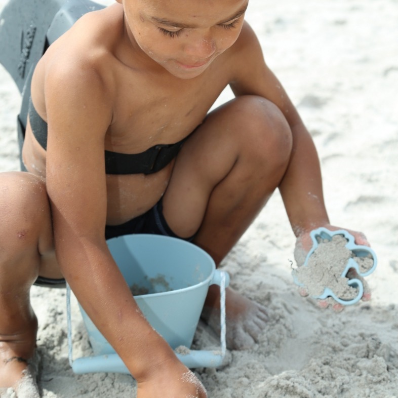 Scrunch, Silikonowe Foremki do piasku 4 szt. - Purpurowy