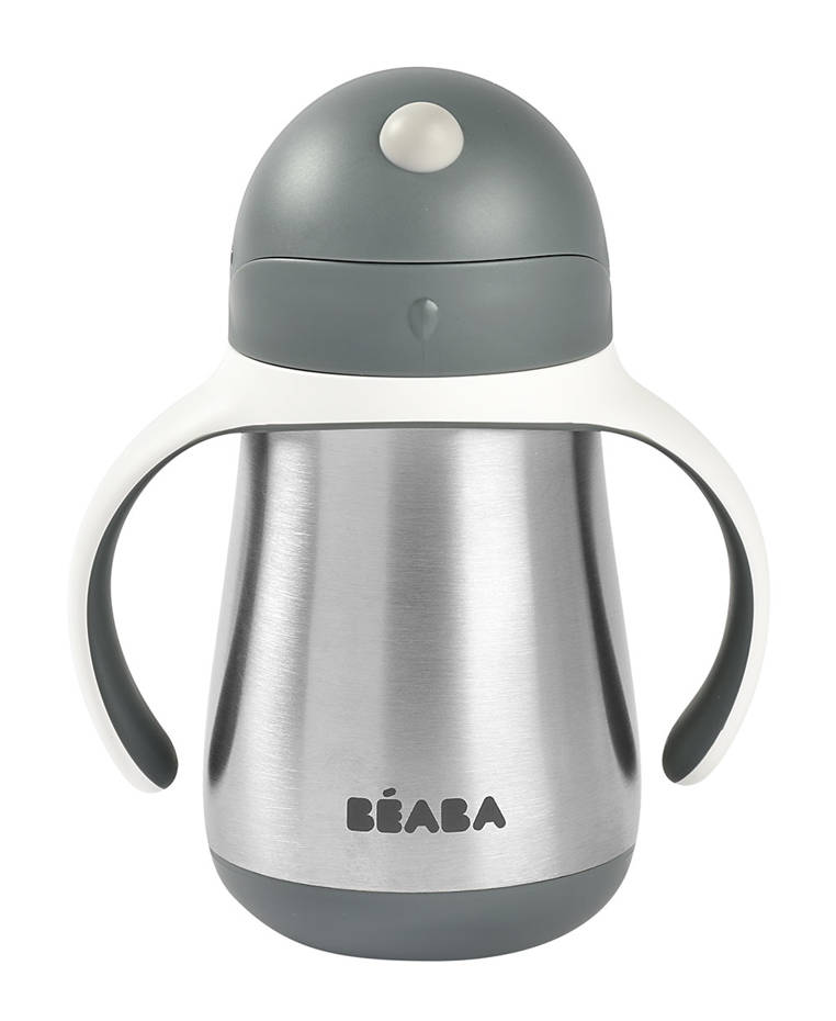 Beaba Bidon Termiczny ze Słomką 250 ml Mineral Grey 8m+