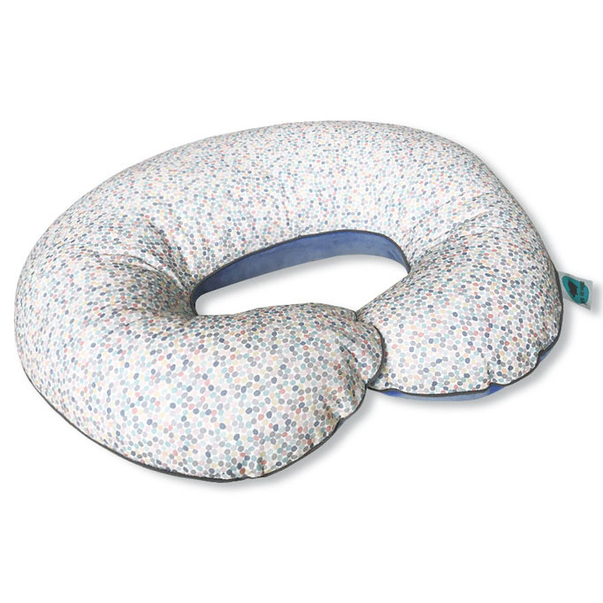 Pink no more Poduszka do karmienia DOTS & Niebieski Welur