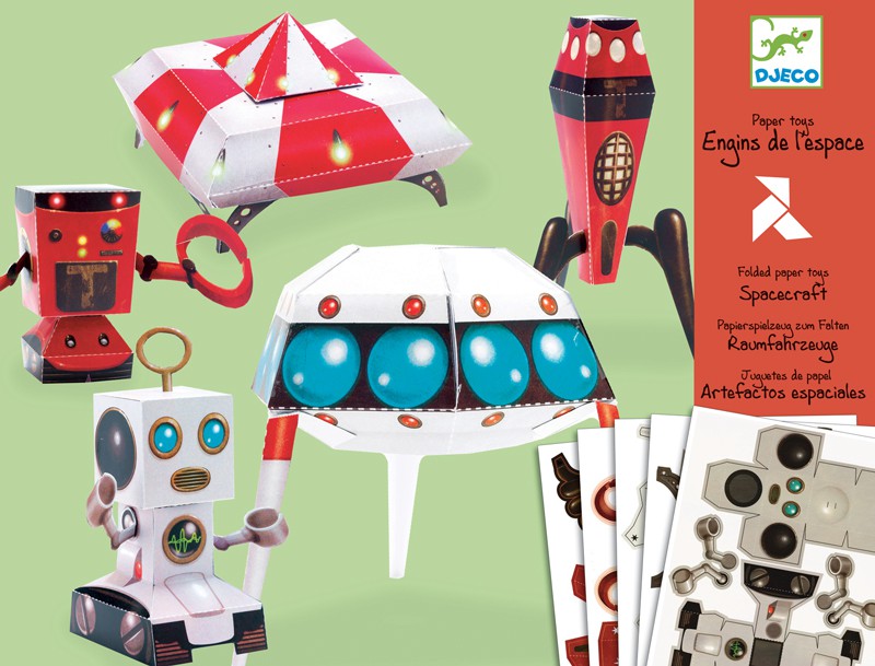 Djeco Składanki Papierowe Pojazdy Kosmiczne 7-15 lat