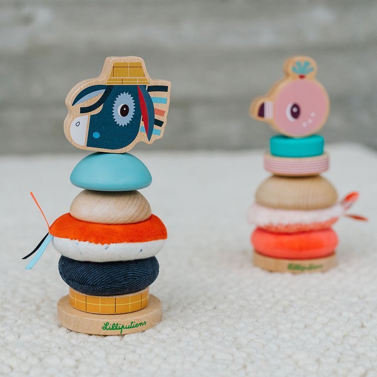 Lilliputiens Układanka Piramida Flaming Anaïs 12m+