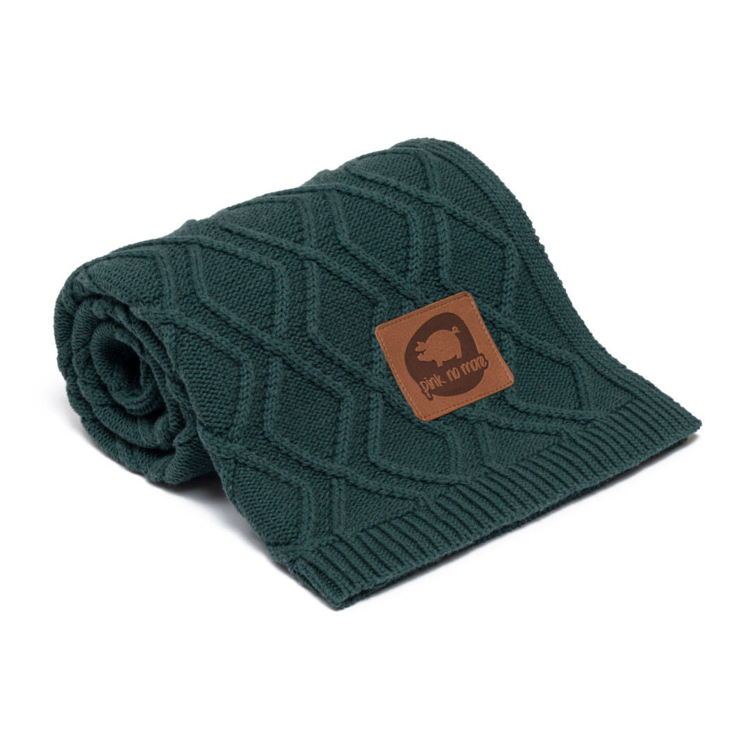 Pink no more Koc z merino Cosy Green 60x80cm