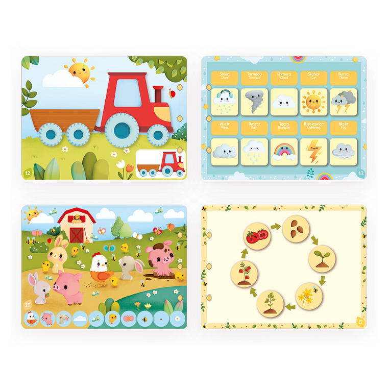 Janod Busy Book Farma Książeczka Edukacyjna Sensoryczna 3+