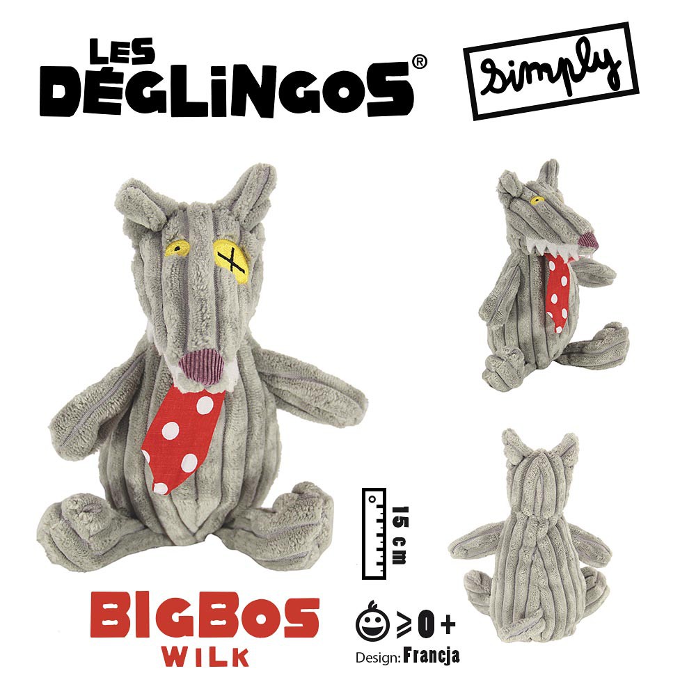 Les Deglingos Wilk BigBos Przytulanka 15cm 0+