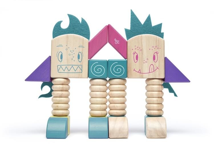 Tegu Klocki Magnetyczne STICKY MONSTERS Beans & Tumtum 1+