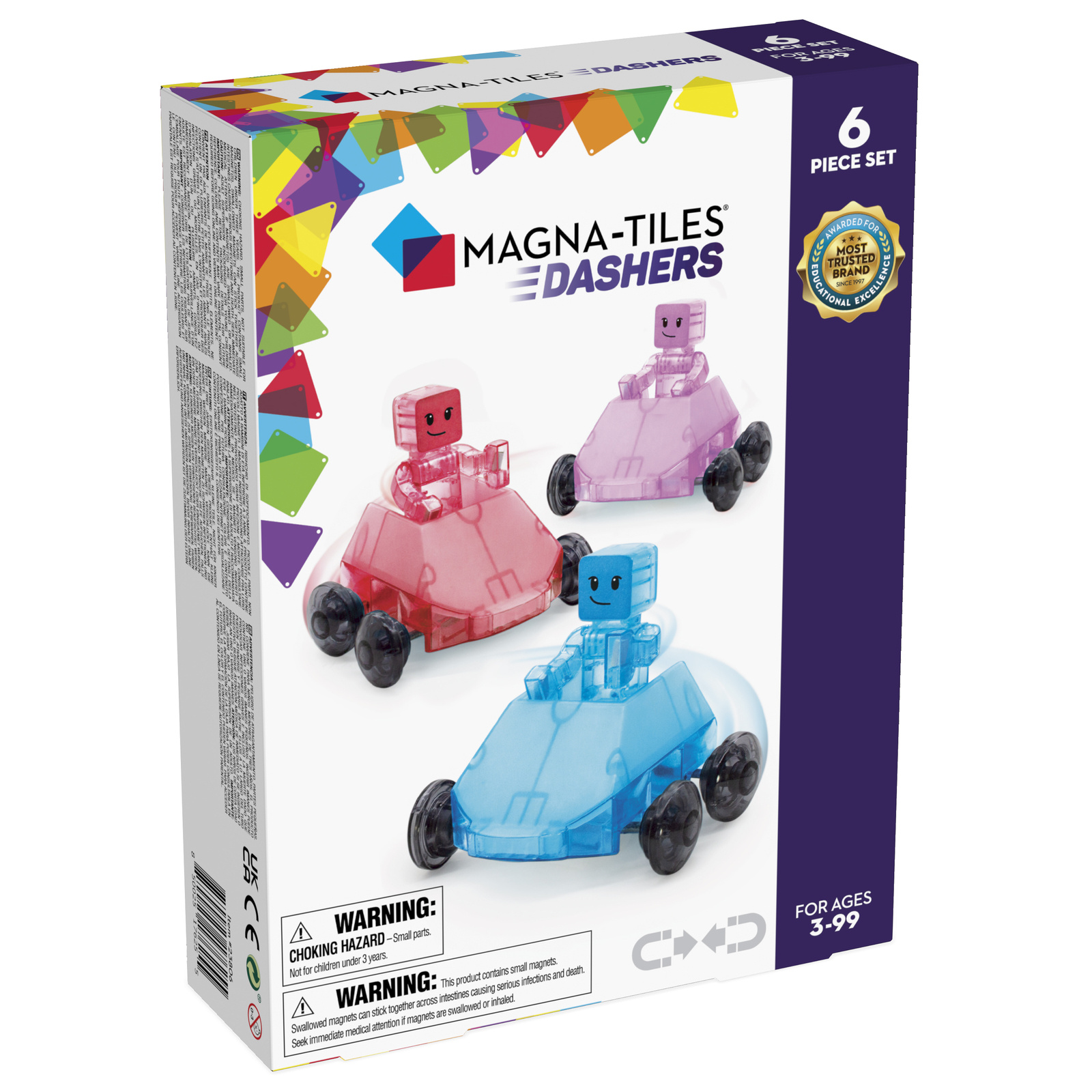 Magna-Tiles Magnetyczne Samochodziki Dashers 6 el. 3+