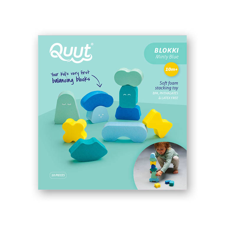 Quut Blokki Piankowe Balansowe Minty Blue 1+