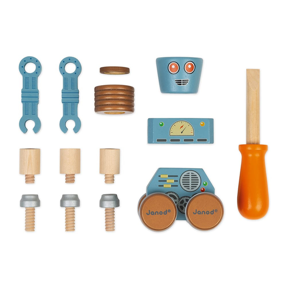 Janod Drewniane roboty do składania Brico'kids 3+