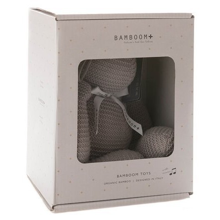 Bamboom Miękki miś z pozytywką 40cm szary 0+