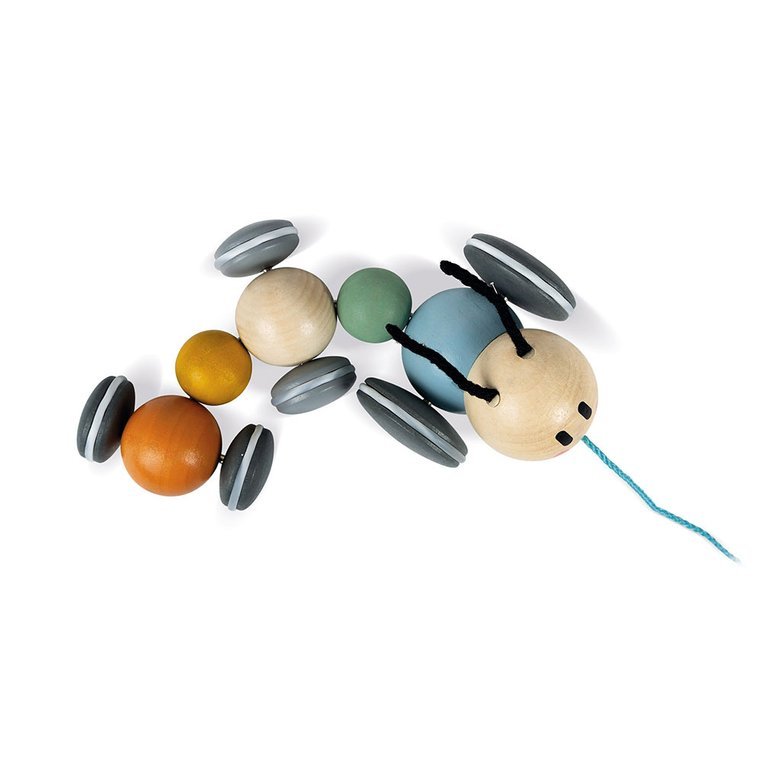 Janod, Drewniana dżdżownica do ciągnięcia Sweet Cocoon