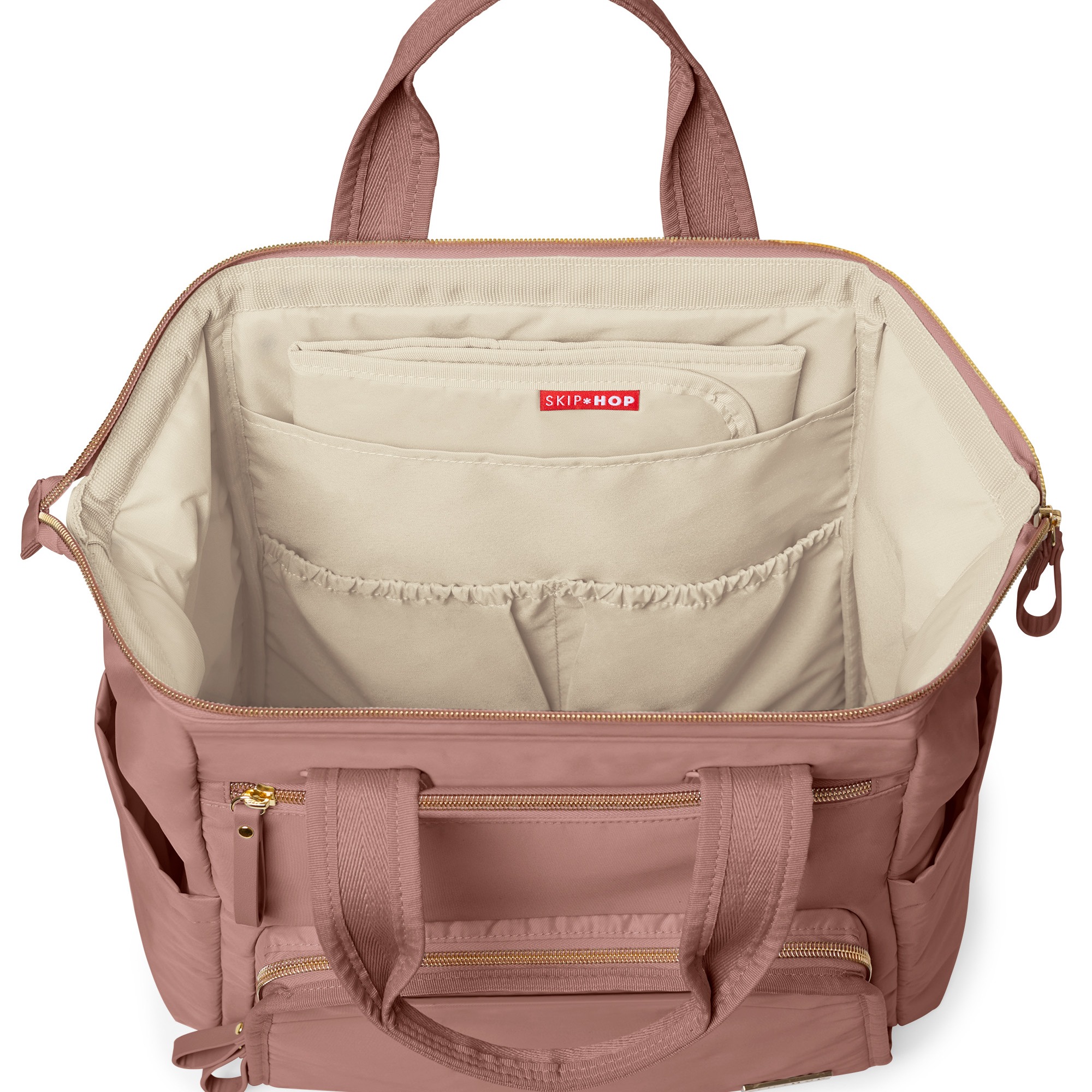 Skip Hop Plecak Main Frame Dusty Rose - Szerokie Otwarcie
