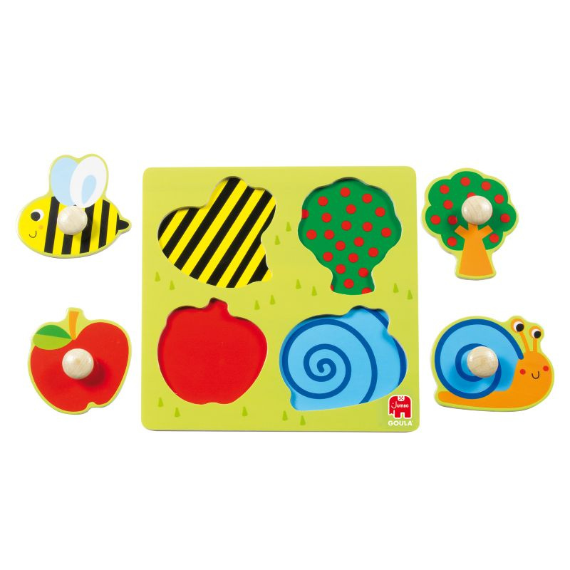 Pierwsza układanka drewniana z uchwytami Na wsi  Goula