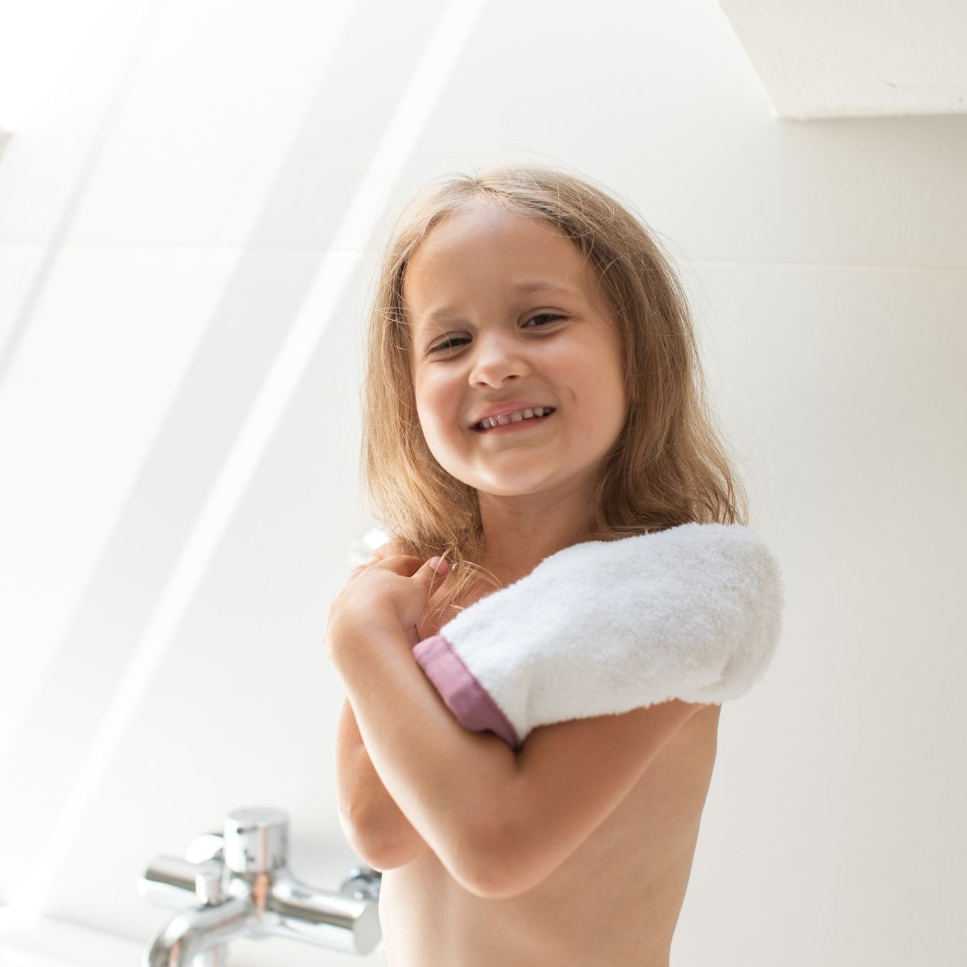 Poofi Myjka kąpielowa Fiołek Rękawica 21x11cm