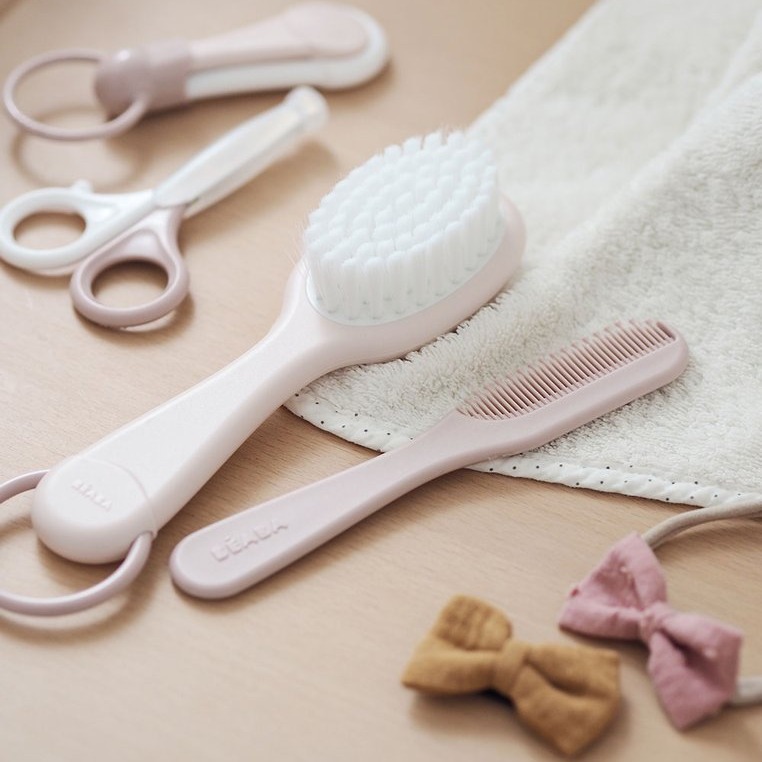 Beaba Szczoteczka i Grzebień do Włosów Old Pink 0+