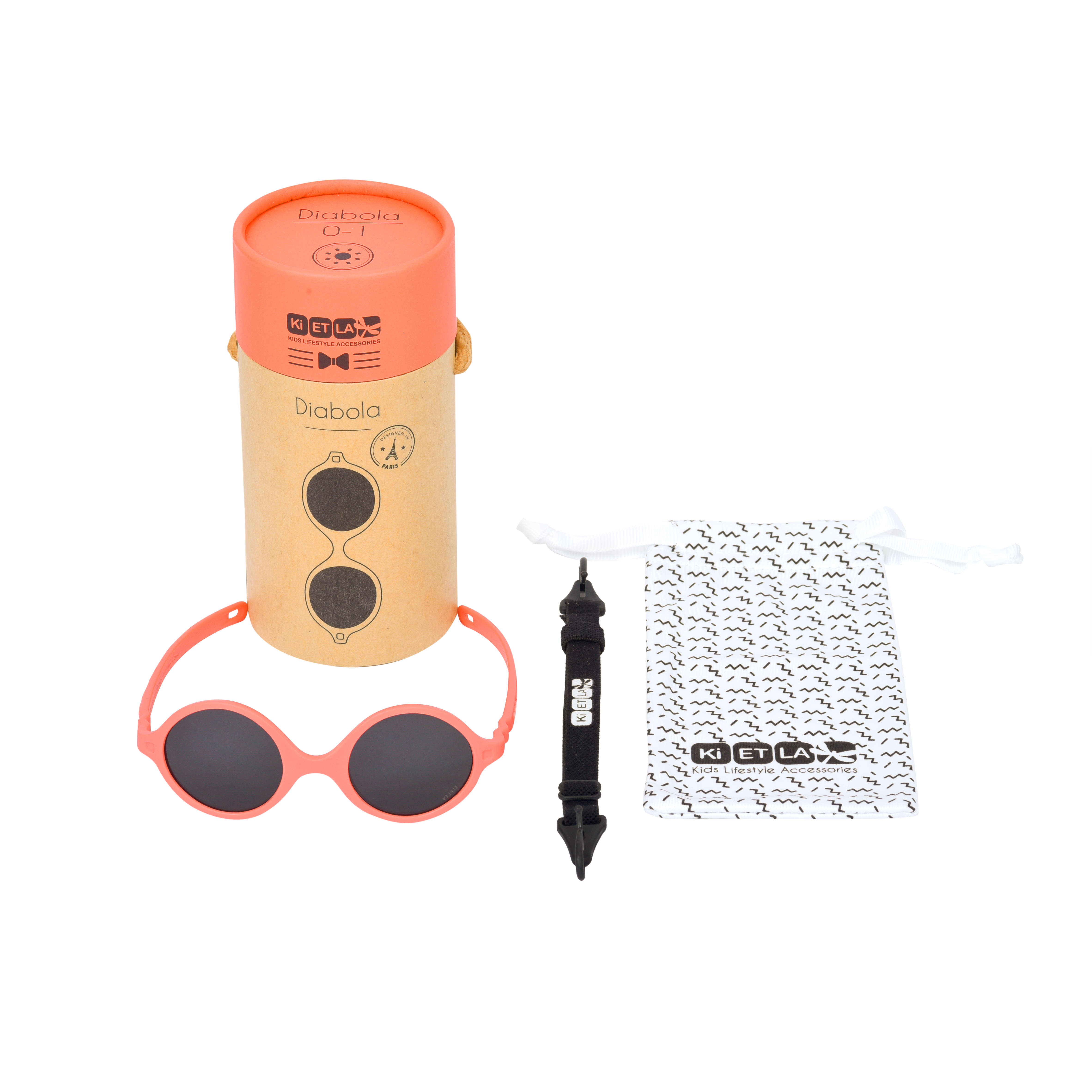 Ki ET LA Okulary Przeciwsłoneczne Diabola 0-1 GRAPEFRUIT