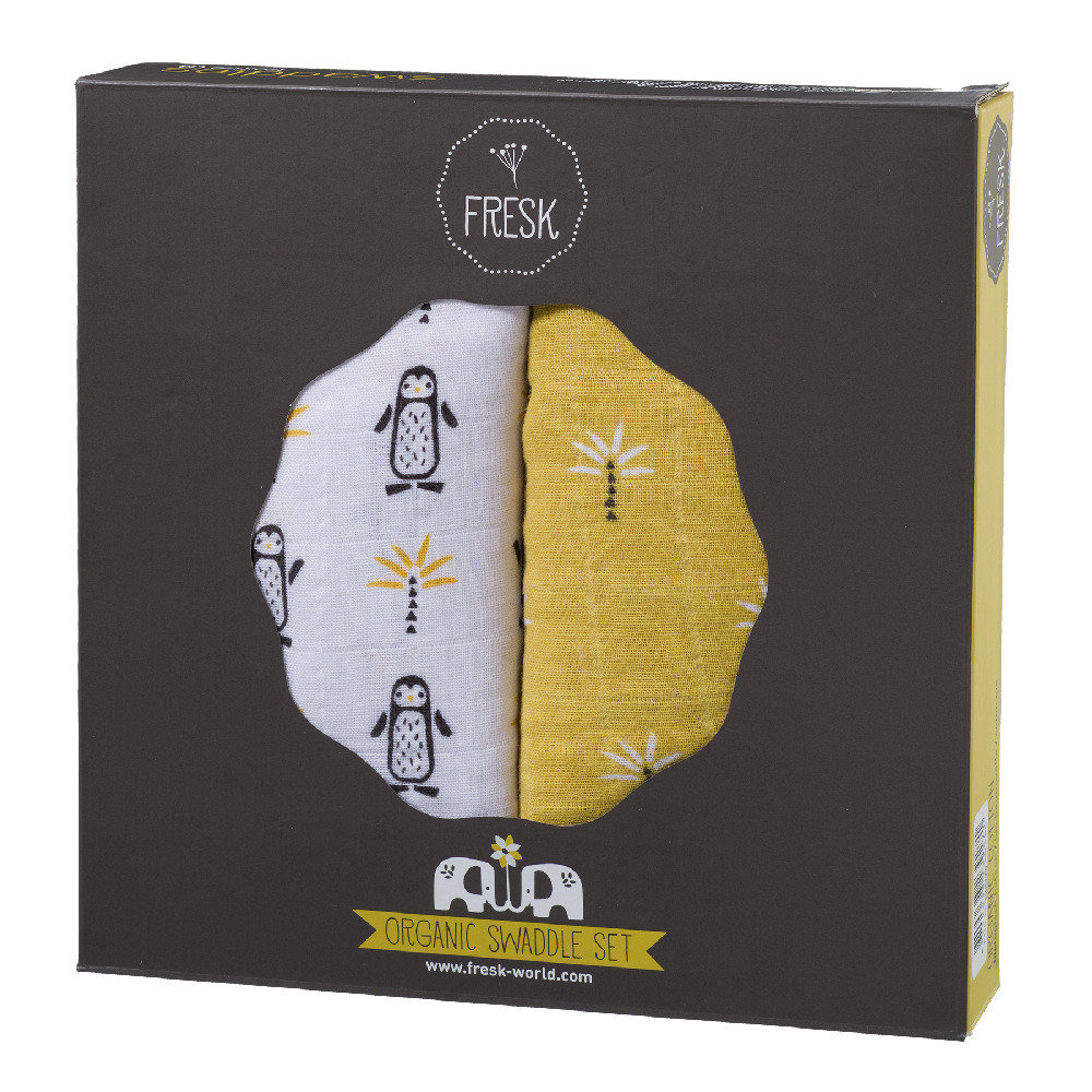 Fresk Pieluszki Muślinowe Pingwin 2 szt. 120x120cm