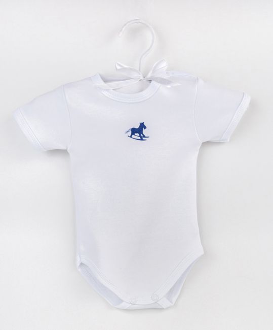 Zestaw 2 Body Dziecięce 0-3m - Białe i Niebieskie