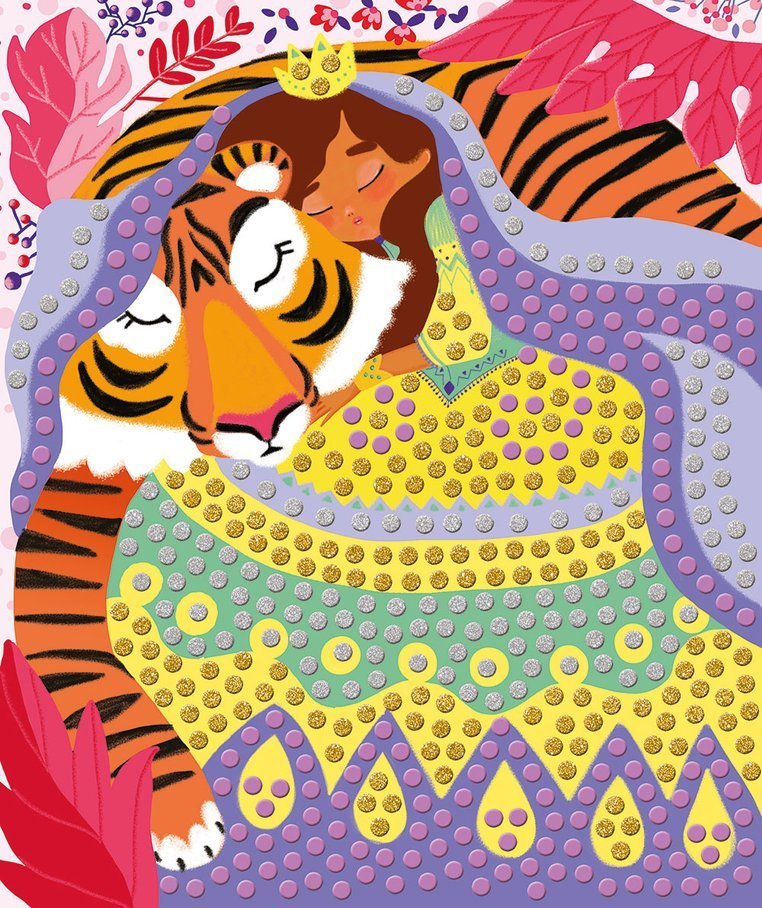 Janod Zestaw Kreatywny Mozaika Księżniczki 7+