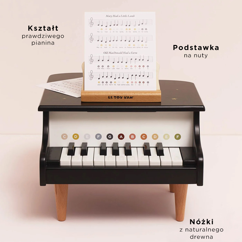 Le Toy Van – Drewniany fortepian edukacyjny dla dzieci 3+ FSC®