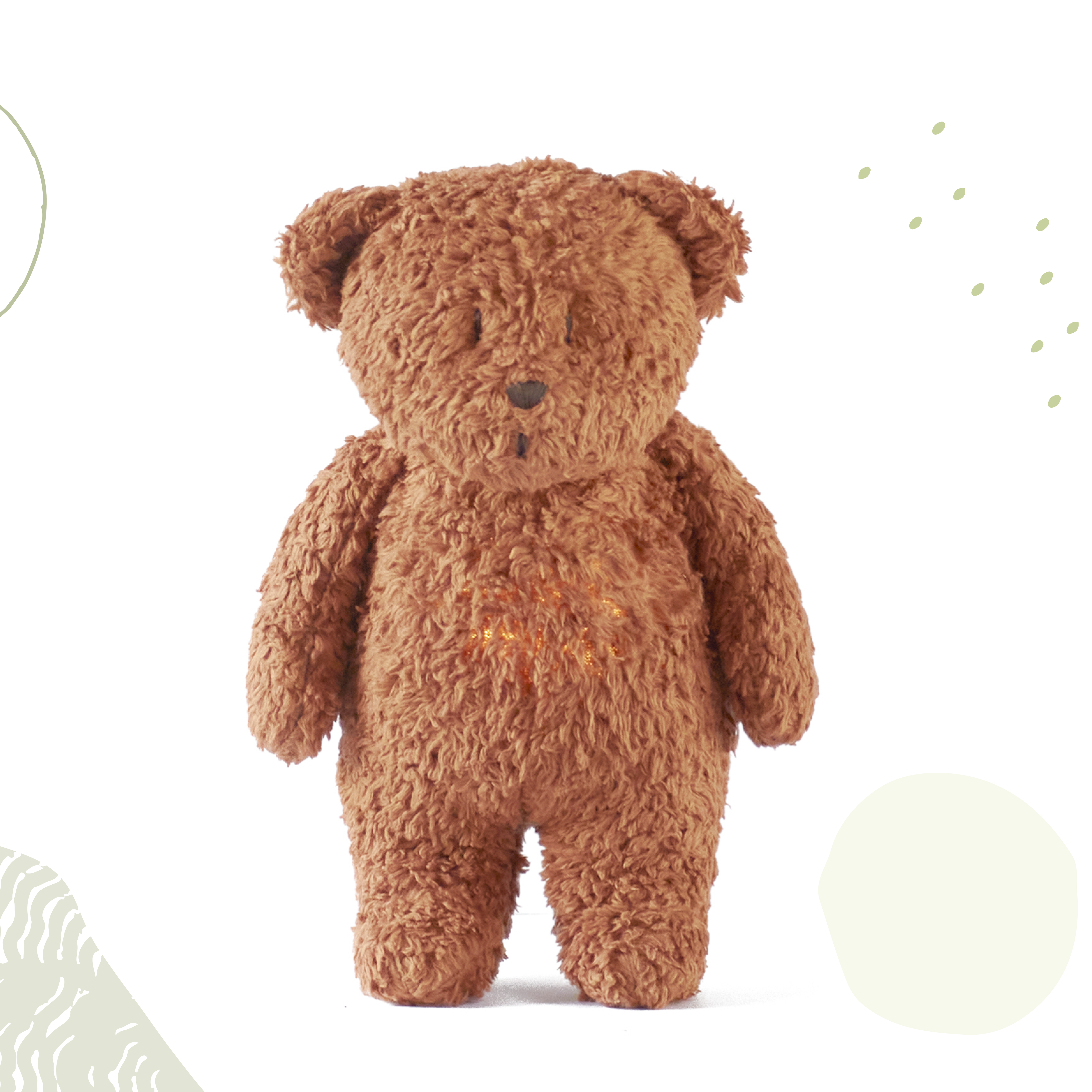 Moonie Szumiący miś organic z lampką - Carmel