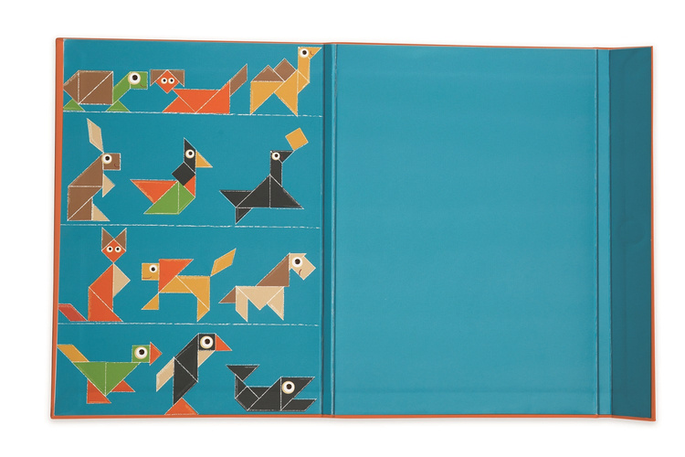 Scratch Magnetyczna Układanka Tangram Kształty i Kolory 4+