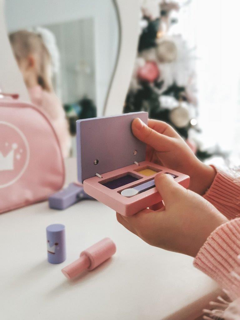 Joueco Drewniany Zestaw Beauty z Kosmetyczką 3+