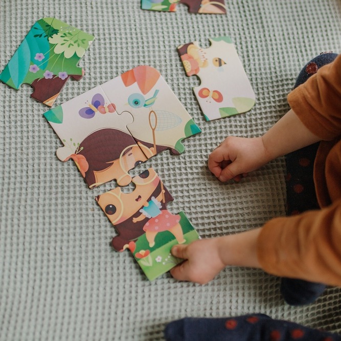 Janod Puzzle Pory Roku 4 Układanki 6-16 el. 3+