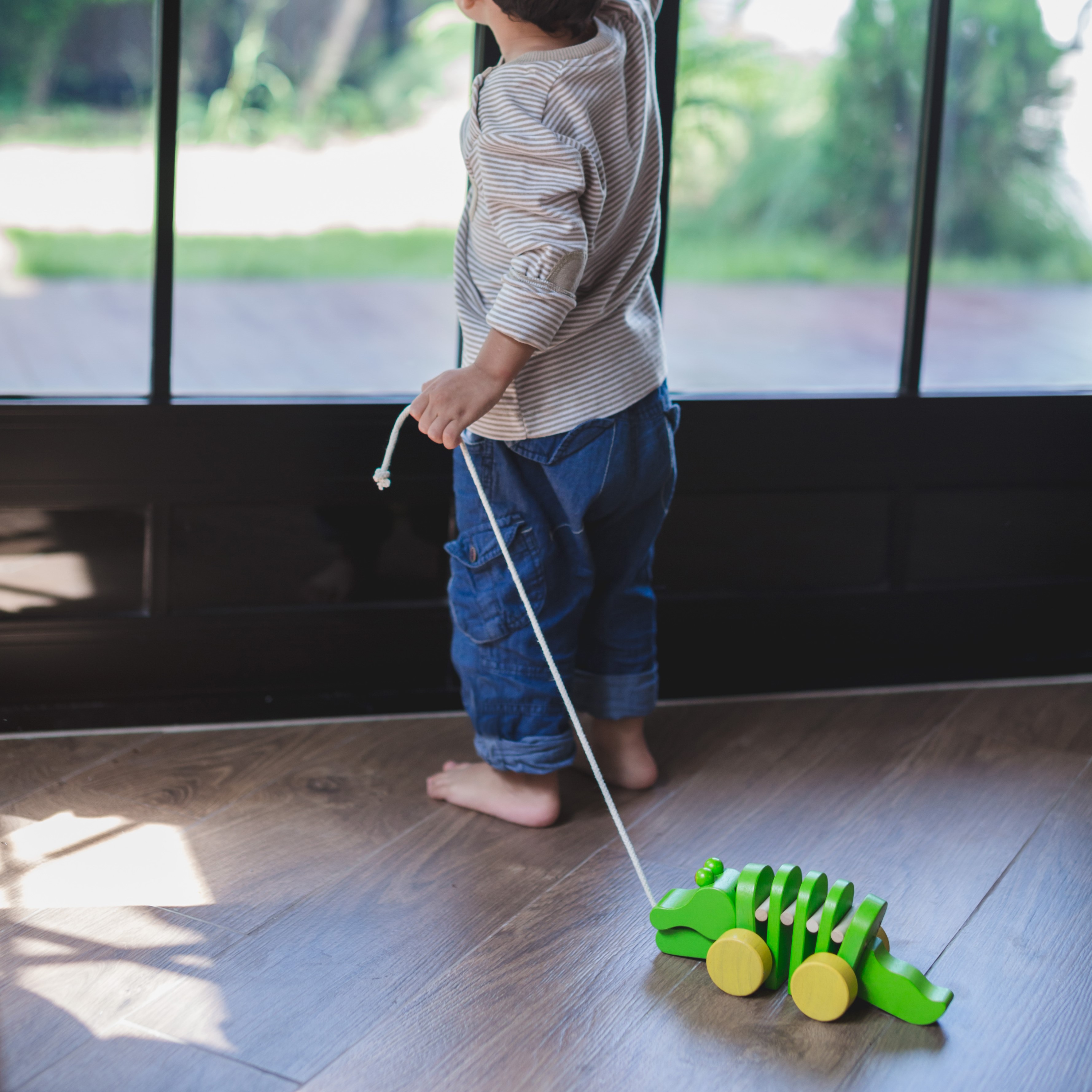 Plan Toys Drewniany Krokodyl do Ciągnięcia 12m+