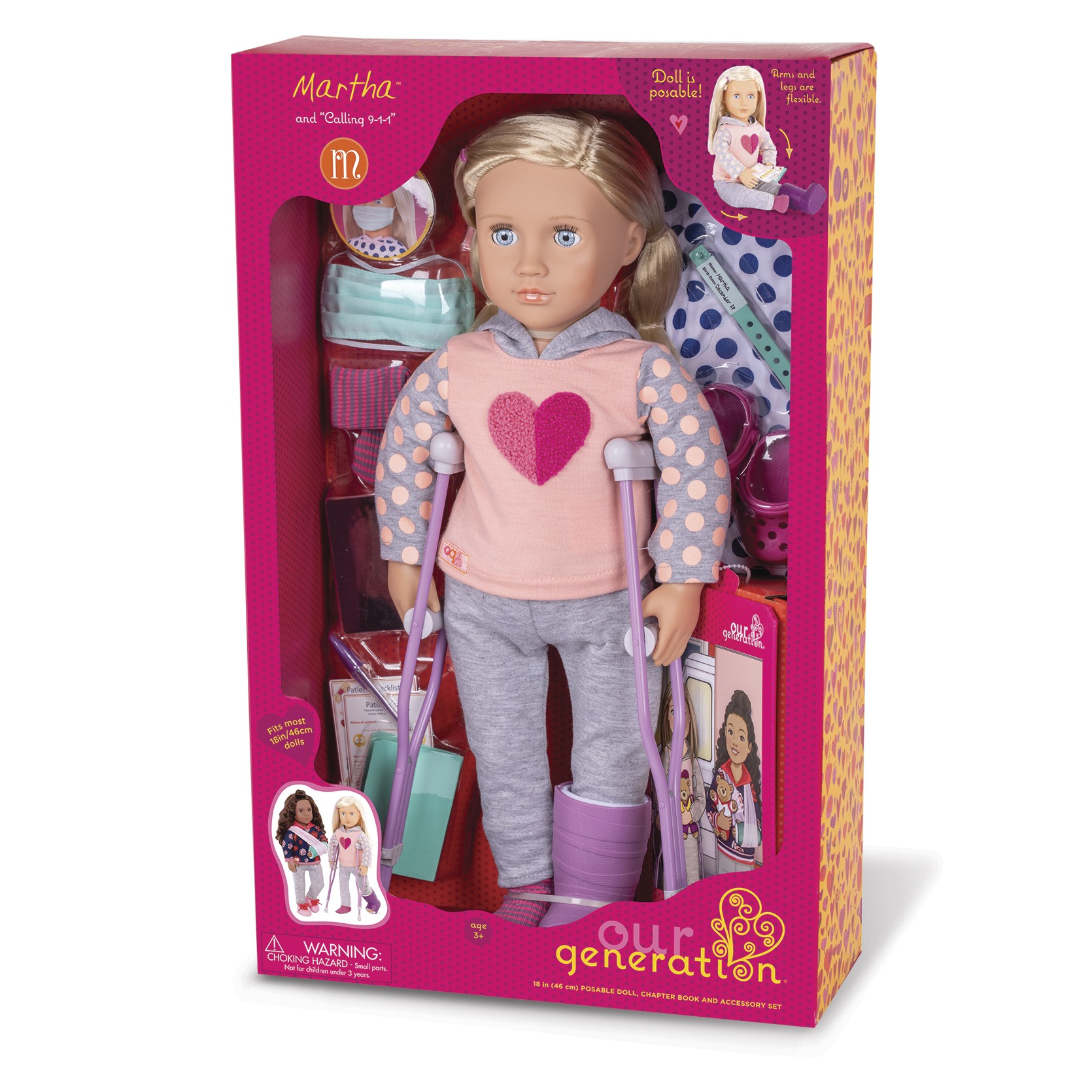 Our Generation Lalka Martha 46cm z kulami ortopedycznymi 3+