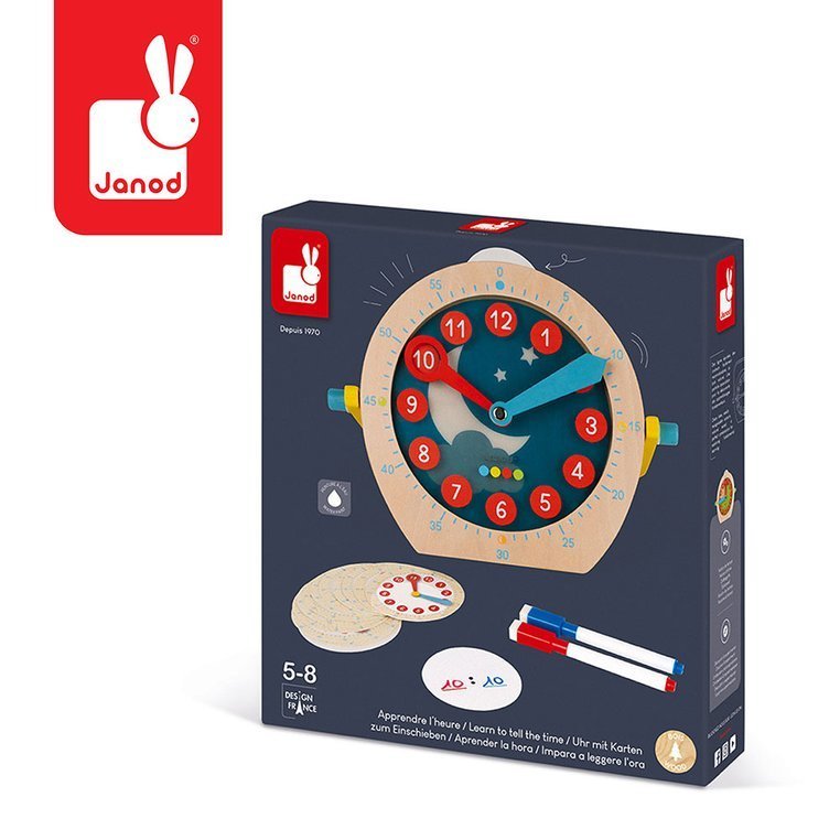 Janod, Drewniany zegar do nauki o czasie Essentiel