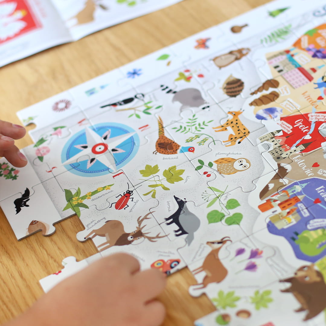 Czuczu Puzzle Obserwacyjne Mapa Polski 117 el. 5+