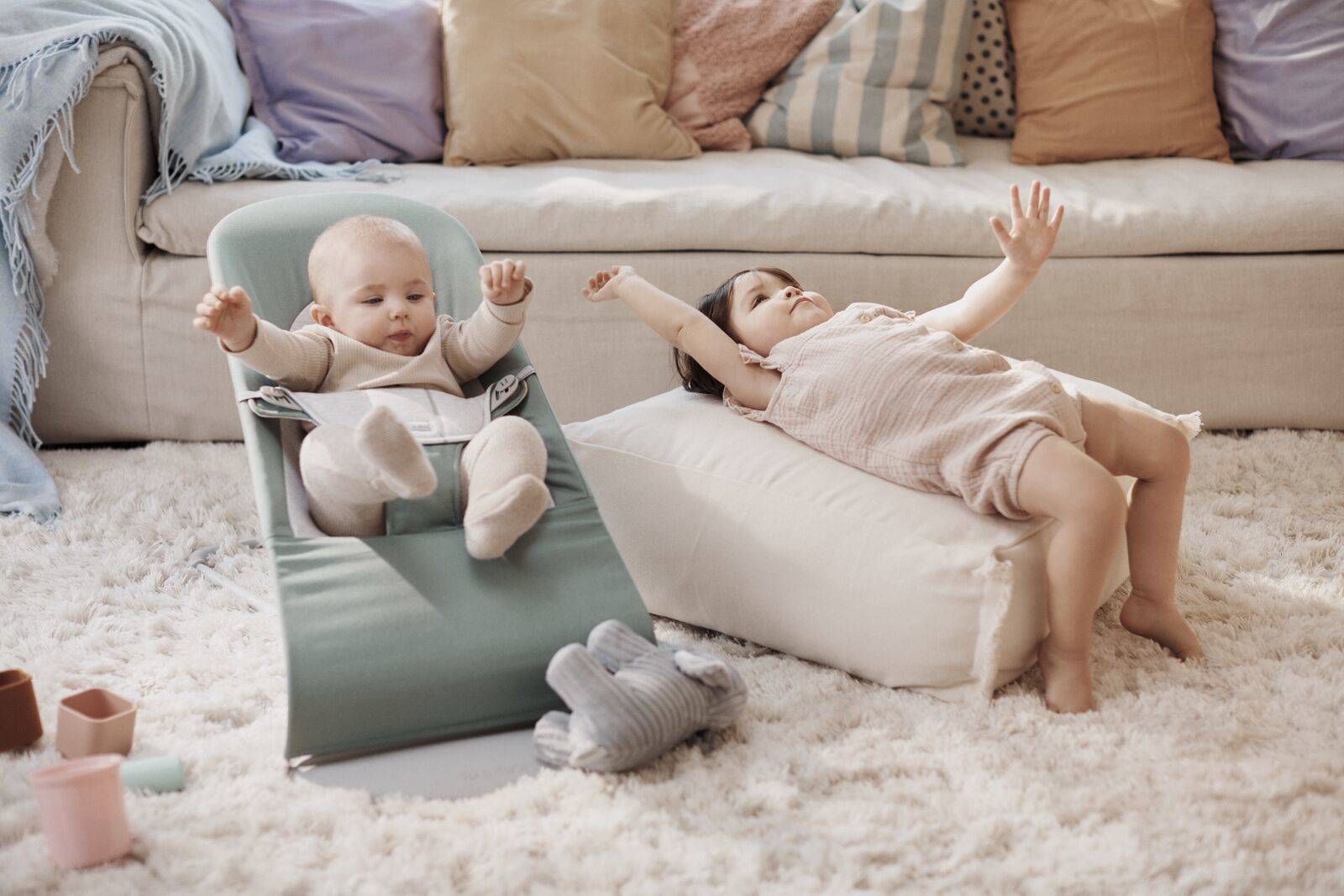 Babybjorn Leżaczek Balance Soft Bawełna Jasnoszary 0+