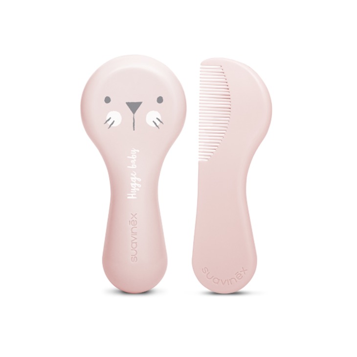Suavinex Zestaw Szczotka i Grzebień HYGGE Różowy