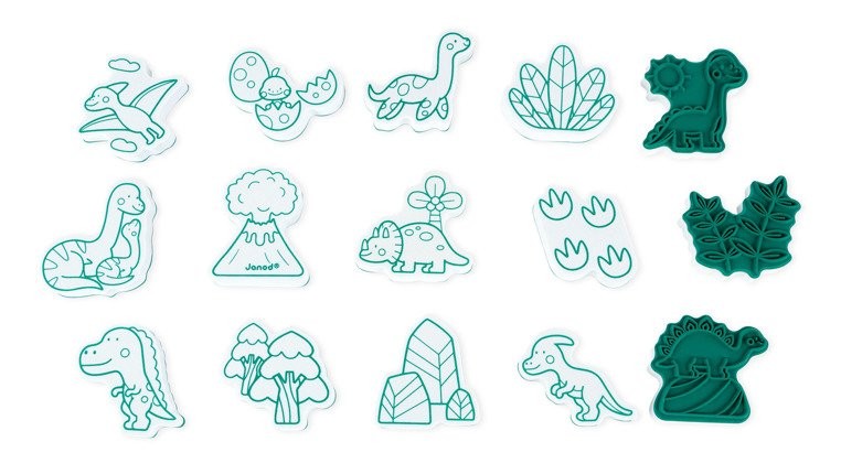 Janod Stempelki Dinozaury Zestaw Kreatywny 3+