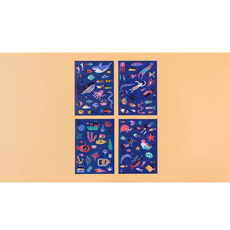 Londji Naklejki Wielorazowe Morze 150 el 3+