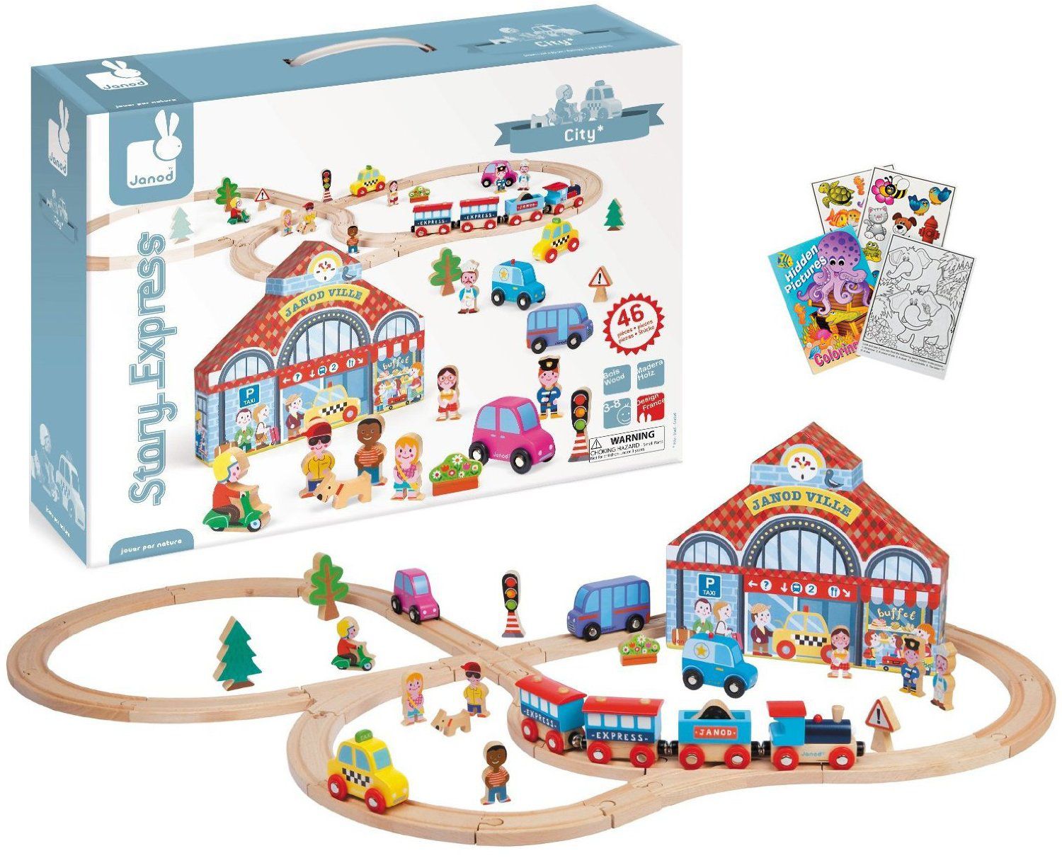 Janod Miasteczko z Torami Story Box 3+ Edukacja